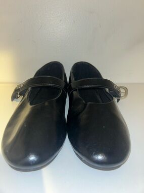 Zara Black Patent Mary Jane Flats with Buckle